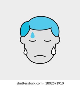 男性 横顔 汗 のイラスト素材 画像 ベクター画像 Shutterstock