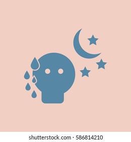 sweating man, various symptoms of Tuberculosis on the human sweats at night