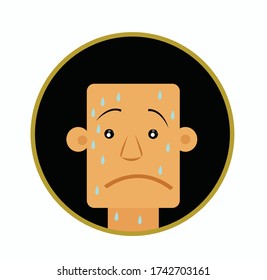 Sweating Man Vector Illustration Eps10 Stock Vector (Royalty Free ...