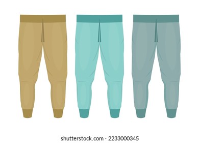 Pantalones de diseño vectorial de diseño aislado moderno plano