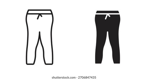 Sweatpants icon symbol for logo, web, app designs.