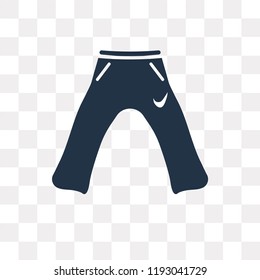 Sweatpants vector icon isolated on transparent background, Sweatpants transparency concept can be used web and mobile