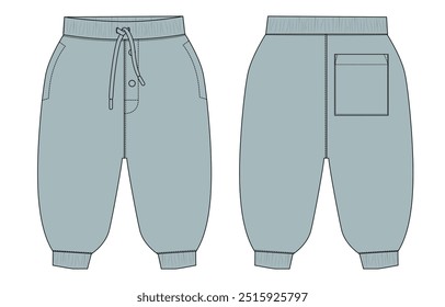 Plantilla de Ilustración vectorial de pantalones deportivos para niños