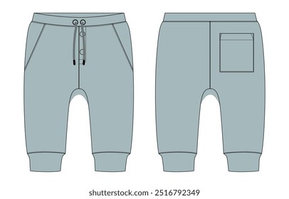 Sweatpants vector illustration template for kids