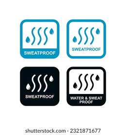 Sweatproof logo badge design. Suitable for information and technology