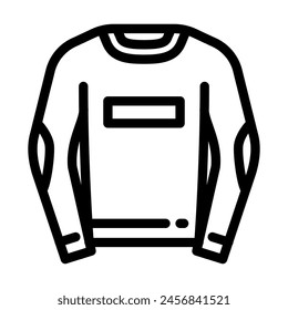 Sweatshirt Bekleidung Linie Icon Vektorgrafik. Sweatshirt Bekleidung Zeichen. Isolierte Kontur Symbol Schwarz Illustration