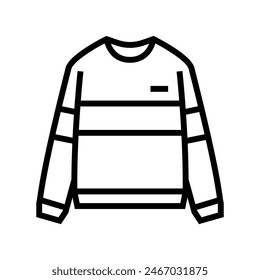 sweatshirt clothing line icon vector. sweatshirt clothing sign. isolated contour symbol black illustration