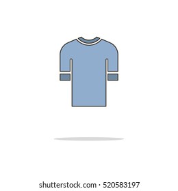 Sweatshirt color thin line icon.Vector illustration