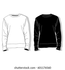 Sweatshirt fashion set illustration.