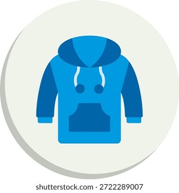 Icono de estilo de círculo plano de sudadera