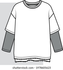 SWEATSHIRT Flat Sketch  Vector sweatshirt for boys  Sweatshirt technical drawing for kids  An isolated sweatshirt sketch in your fashion collection will be great start 