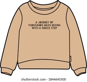 Sweatshirt Front graphic design printed for boy ahd girls tee illustration vector.