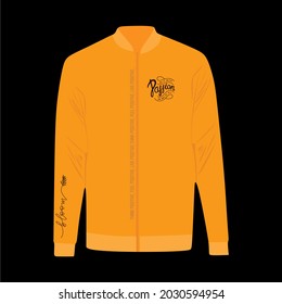 sweatshirt with  Front illustration vector print views.