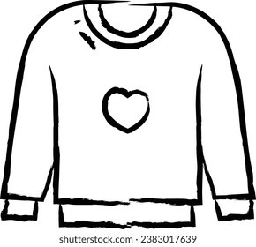 Sweatshirt hand drawn vector illustration
