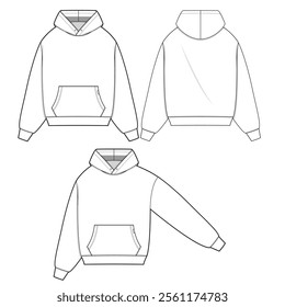 Sweatshirt hoodie mockup templates vector