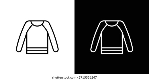 Icono de la sudadera en diseño de línea. Iconos de trazo editables.