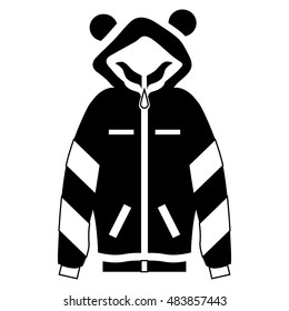 Sweatshirt icon in simple style isolated on white background. Clothing symbol vector illustration