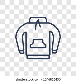 Sweatshirt icon. Trendy linear Sweatshirt logo concept on transparent background from Clothes collection