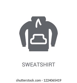 Sweatshirt icon. Trendy Sweatshirt logo concept on white background from Clothes collection. Suitable for use on web apps, mobile apps and print media.
