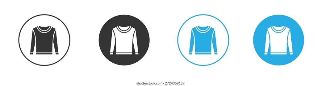 Elemento de diseño de iconos de sudadera. Ilustración vectorial sobre fondo blanco.