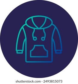 Sweatshirt Line Gradient Icon Design