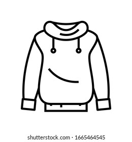Sweatshirt line icon, concept sign, outline vector illustration, linear symbol.