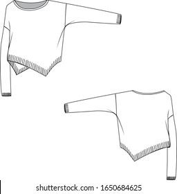 Sweatshirt. Mockup template. back and front.