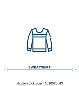 sweatshirt outline vector icon. simple element illustration. sweatshirt outline icon from editable clothes concept. can be used for web and mobile
