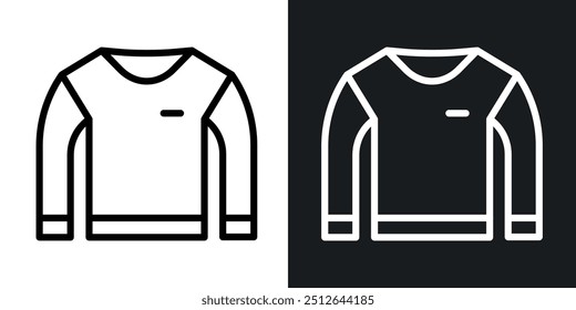 Sweatshirt outlined icon vector collection.