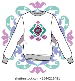 sweatshirt and pattern design. ethnic rug pattern and more