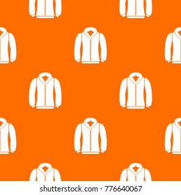 Sweatshirt pattern repeat seamless in orange color for any design. Vector geometric illustration