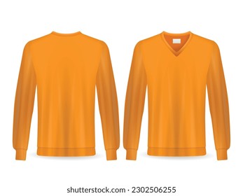 Sweatshirt set on a white background. Vector illustration.