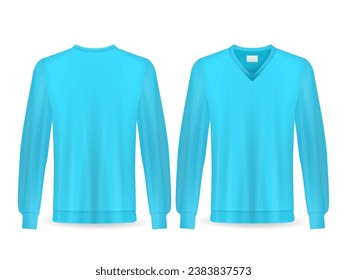 Sweatshirt set on a white background. Vector illustration.