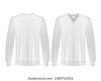 Sweatshirt set on a white background. Vector illustration.