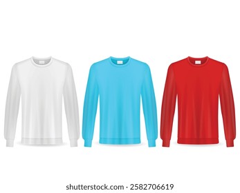 Sweatshirt set on a white background. Vector illustration.