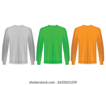 Sweatshirt set on a white background. Vector illustration.