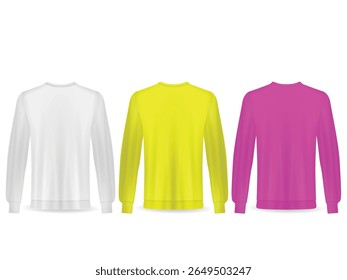 Sweatshirt set on a white background. Vector illustration.