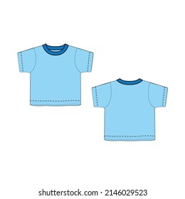 Sweatshirt or t shirt with short sleeves vector image