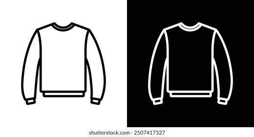 Sweatshirt thin line vector icon set.