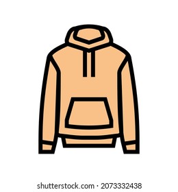 sweatshirt unisex clothes color icon vector. sweatshirt unisex clothes sign. isolated symbol illustration
