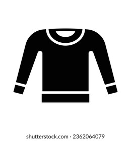 Sweatshirt Vector Glyph Icon For Personal And Commercial Use.
