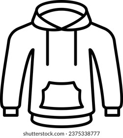Icono vector de sudadera. Se puede usar para imprimir, móviles y aplicaciones web.