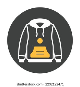 Icono del vector de sudaderas totalmente editable
