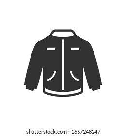 Sweatshirt vector icon on white background.