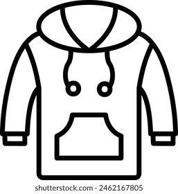 Sweatshirt Vector Line Icon Design