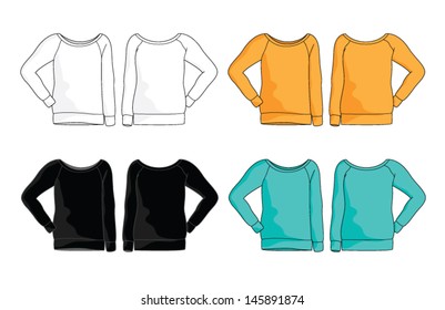 Sweatshirt Vector Template