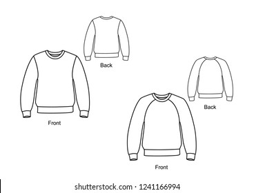 Sweatshirts unisex, vector