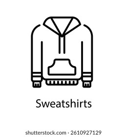 Sweatshirts vector icon stock illustration