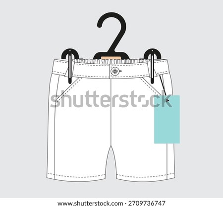 Sweatshorts pant with hanger vector illustration	