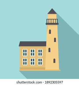Sweden city tower icon. Flat illustration of sweden city tower vector icon for web design